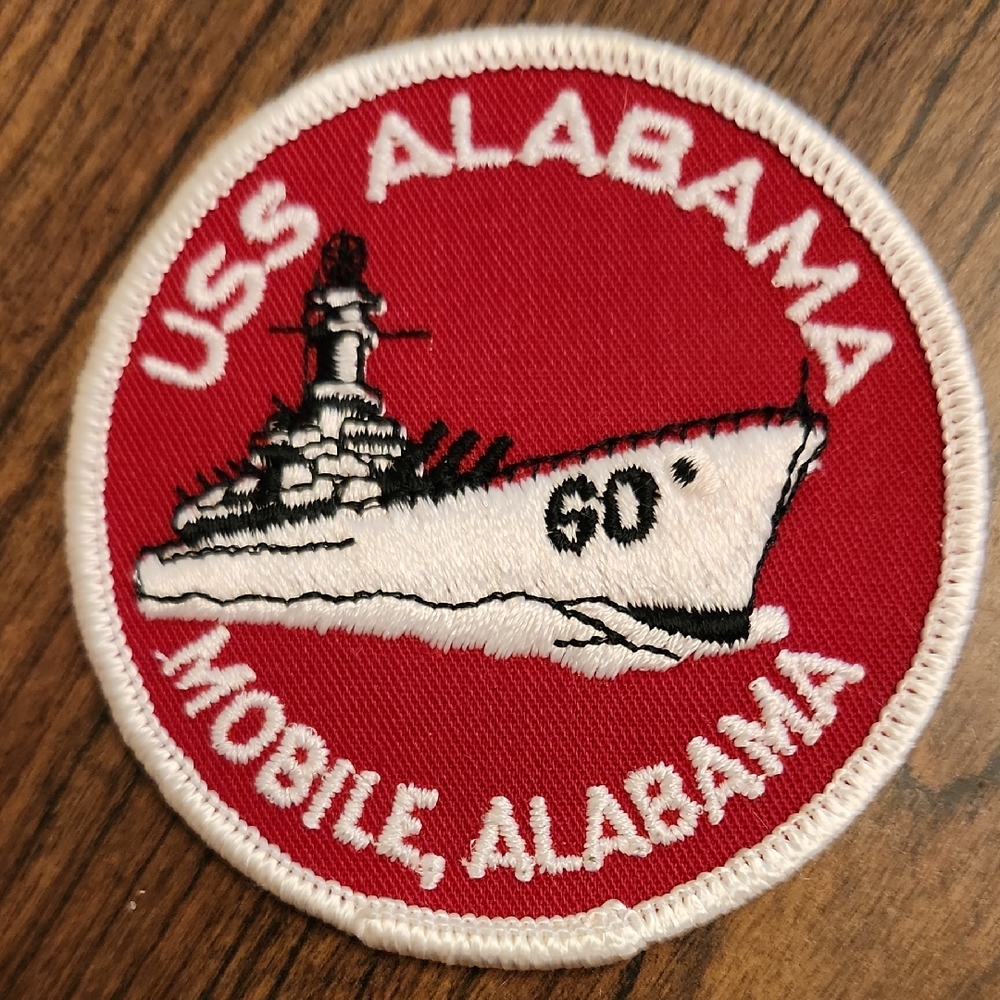 Vintage USS Alabama Embroidered Patch